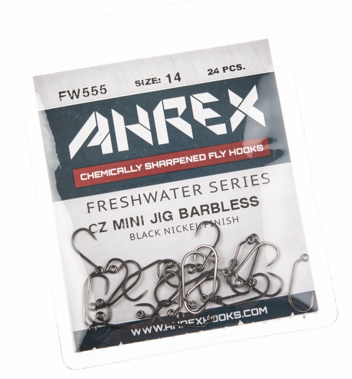 Ahrex Fw555 Cz Mini Jig Barbless #10 Trout Fly Tying Hooks